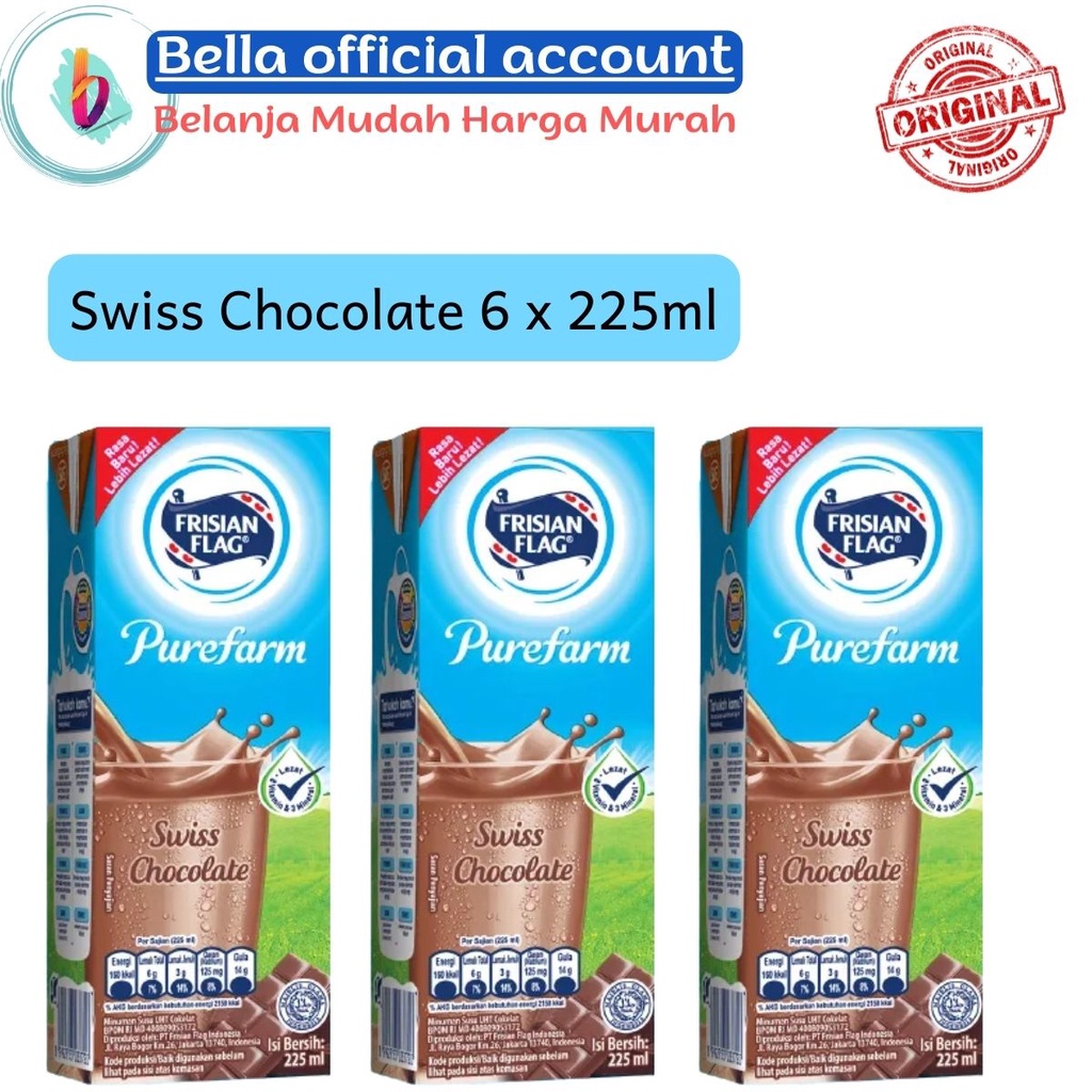 

Frisian Flag Swiss Chocolate Susu UHT 225 mL x 6 pcs