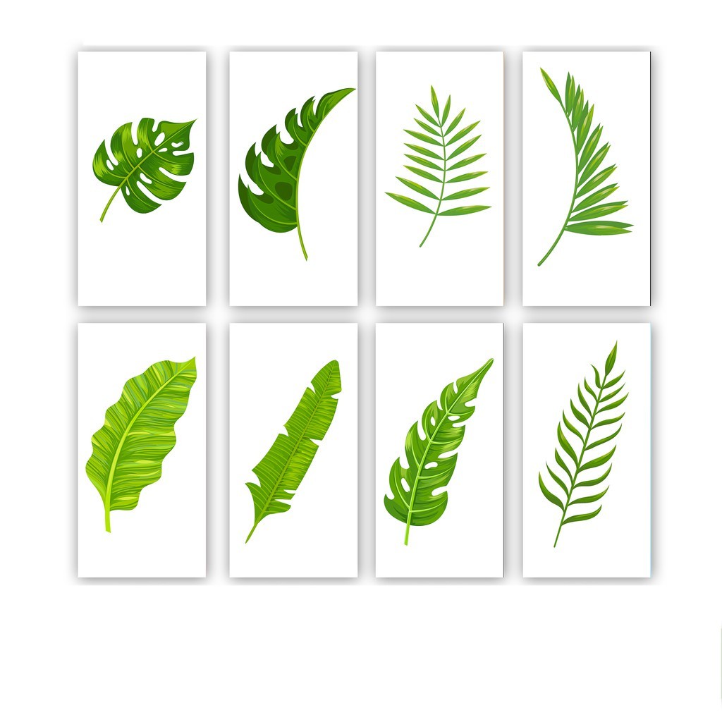 Ukran (18x30cm) pajangan hiasan dinding shabby Dekorasi Rumah Tropical Leaf  Kamar Wall Decor Monstera Kaktus Daun