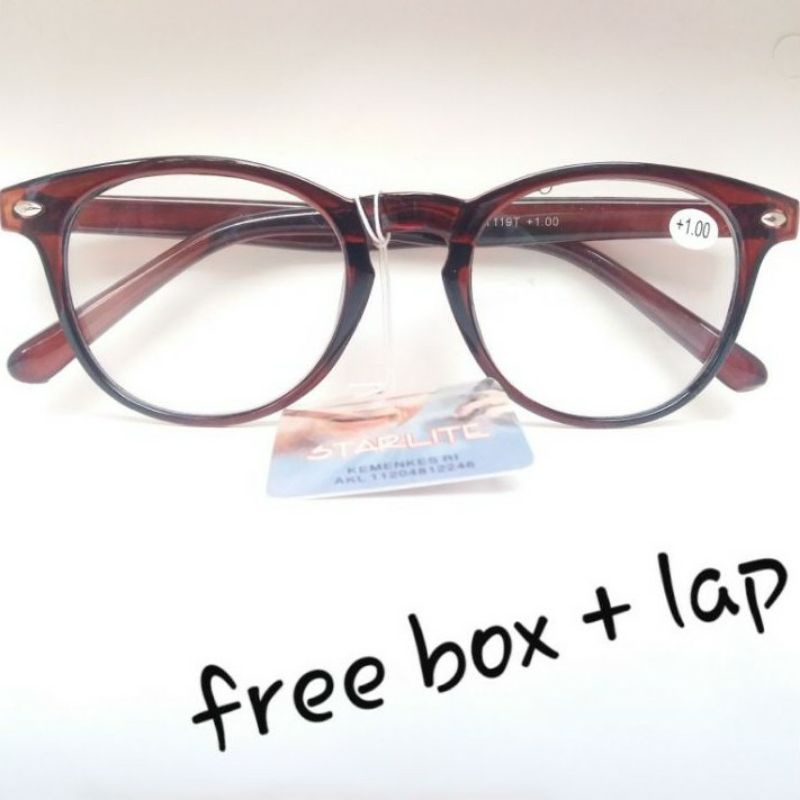 Kacamata plus/antiradiasi free box/kualitas optik