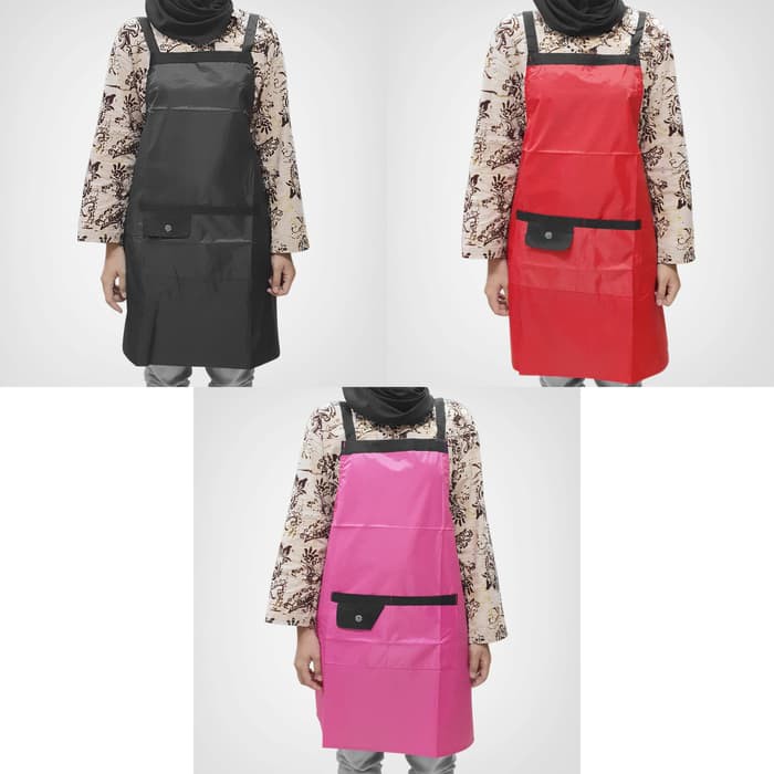 Apron Polos Waterproof | Celemek Barista/Chef | Celemek Masak - Hitam