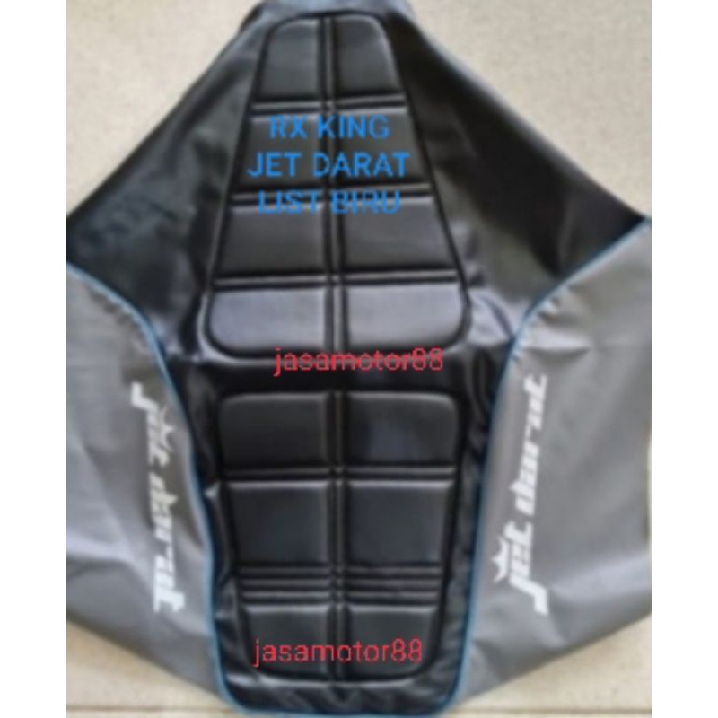 LAPIS KULIT JOK SADEL MODIF JET DARAT LIST BIRU RX KING