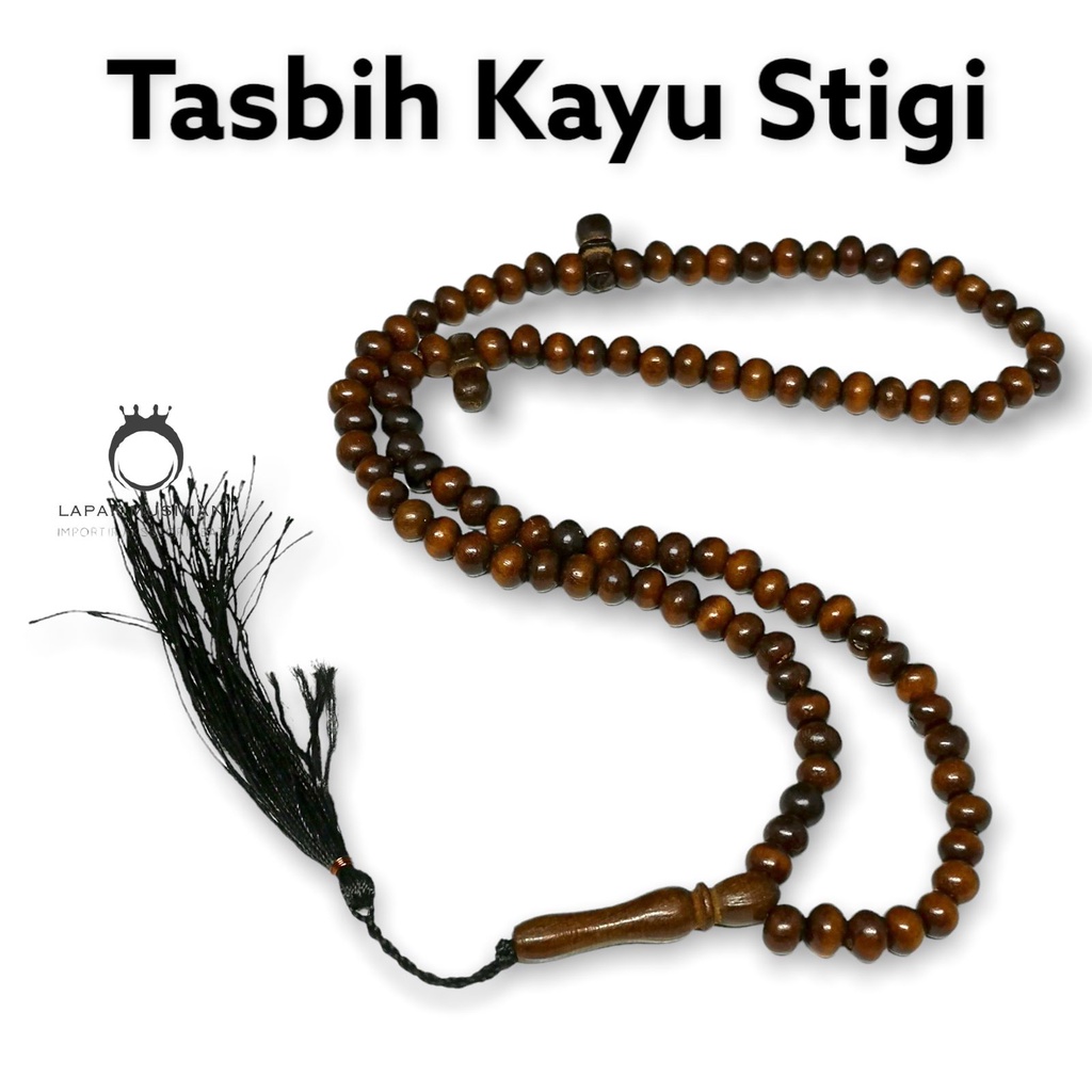 [Bayar di Tempat] Tasbih 99 Butir Kayu Stigi Asli Garansi Tasbih Muslim