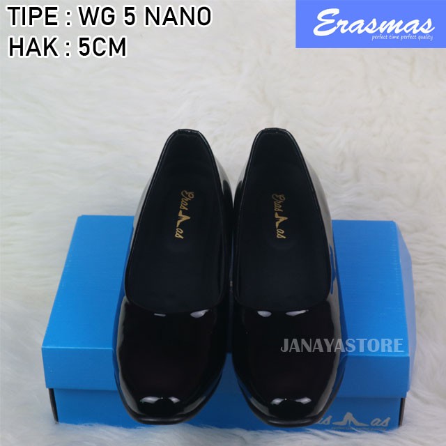 Sepatu Wedges Formal Kantor 5cm Persit Bhayangkari PNS SATPOL PP Perawat Erasmas Exclusive