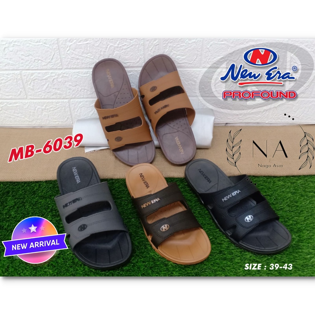 Sandal New Era pria dewasa MB 6039 39-43/Sandal karet pria/Sandal slop pria sandal kasual sandal elegan sandal bapak bapak