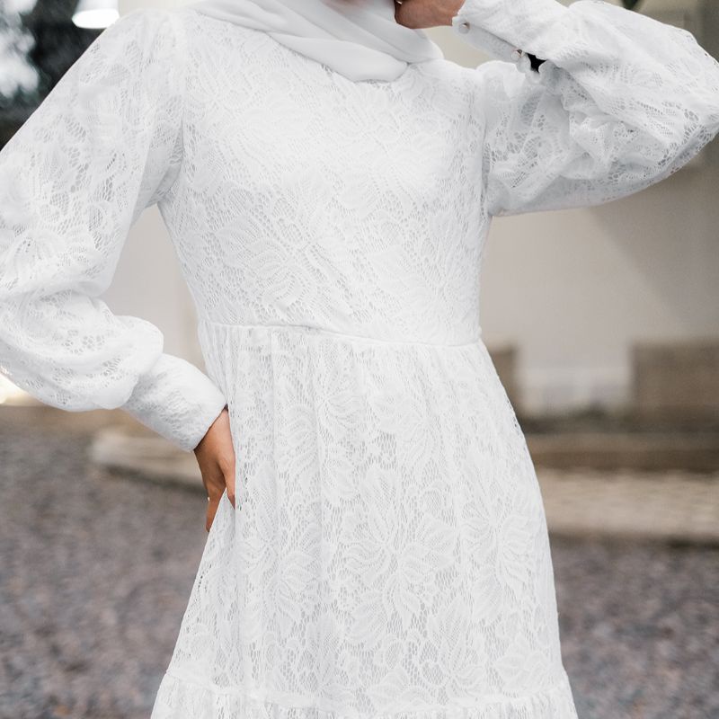 SEERA DRESS BYGIAGIO gaun kondangan dress akad simple gaun wedding pernikahan baju muslim putih dres lamaran elegan pakaian wanita pesta elegan fashion korea dres lebaran cantik anggun mewah nyaman gaun vintage fashion gaun bahan lace brokat halus furing