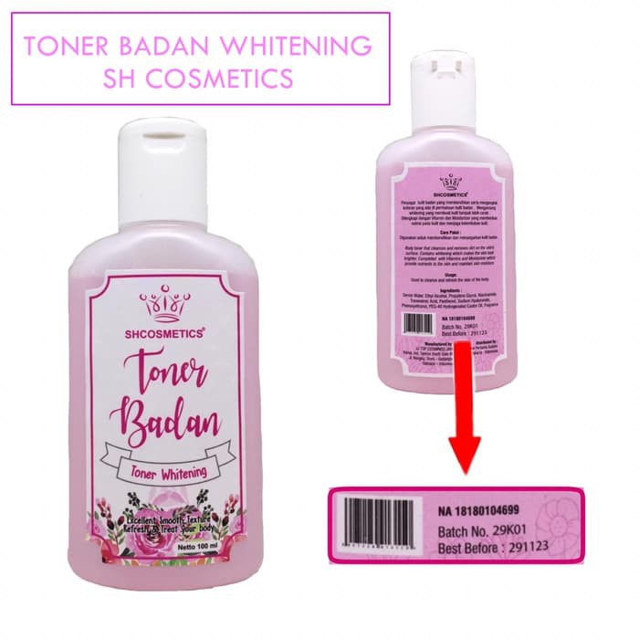TONER BADAN WHITENING - SH COSMETICS