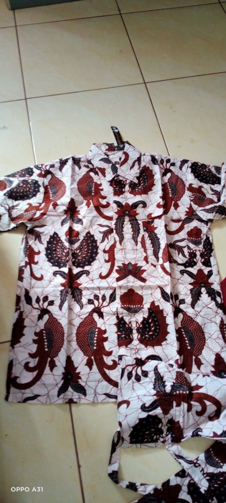Couple Batik Sarimbit Batik Pekalongan White Kl9017