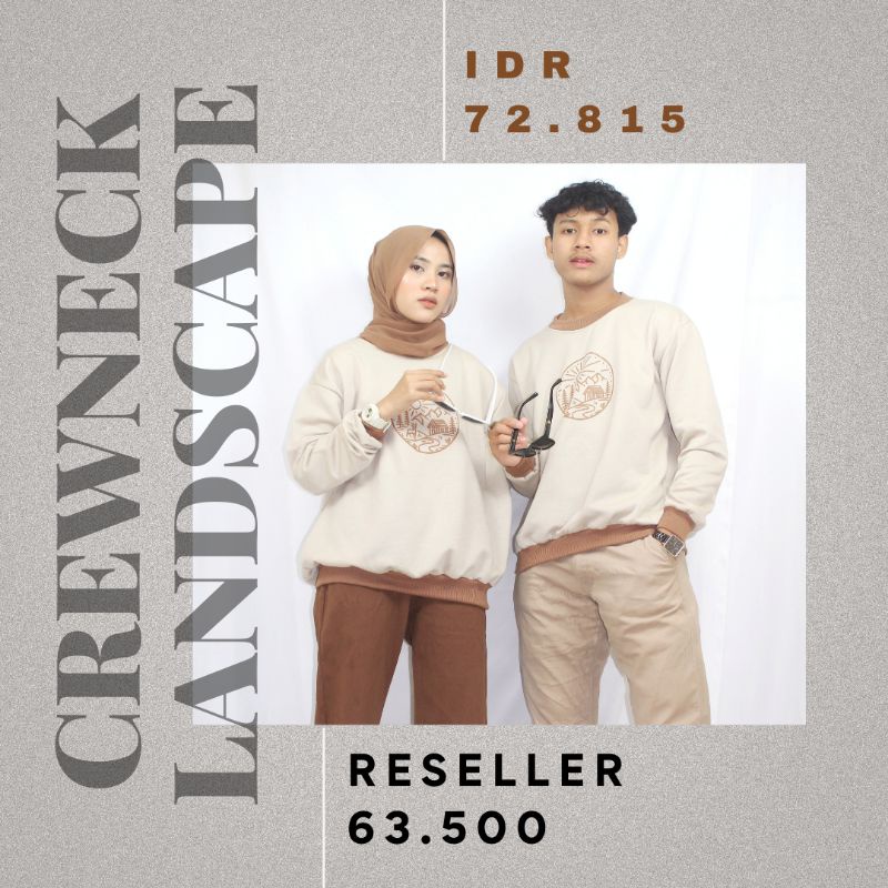 LANDSCAPE CREWNECK DEWASA - Sweater Hoodie Crewneck Sablon Keren Murah Lucu Cewe Cowo