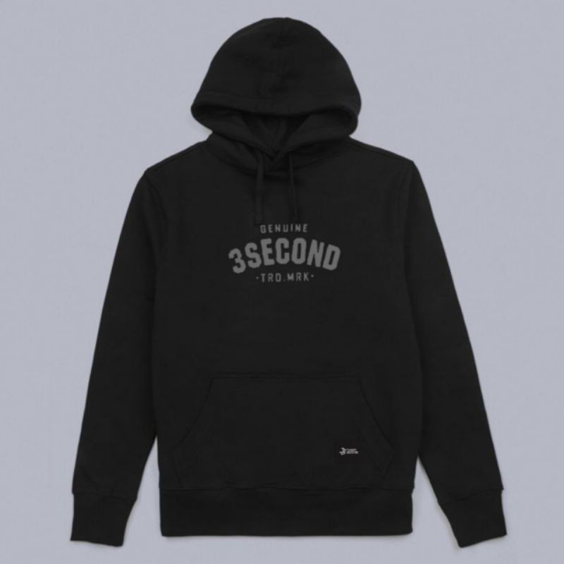 Hoodie 3Second Black Grey Logo | Hoodie Pria lam
