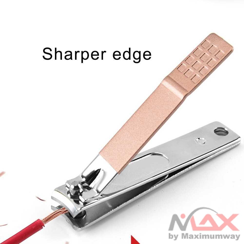 Gunting Kuku + Pinset + Kikir + Gunting alis, PROFESIONAL Paket Nail Art Set Gunting Kuku Manicure Pedicure 4 PCS Premium Quality 555 777 New 4pcs/Set Rose Gold Color Stainless Steel Manicure set Professional nail clipper Kit of Pedicure Trimmer Cutters