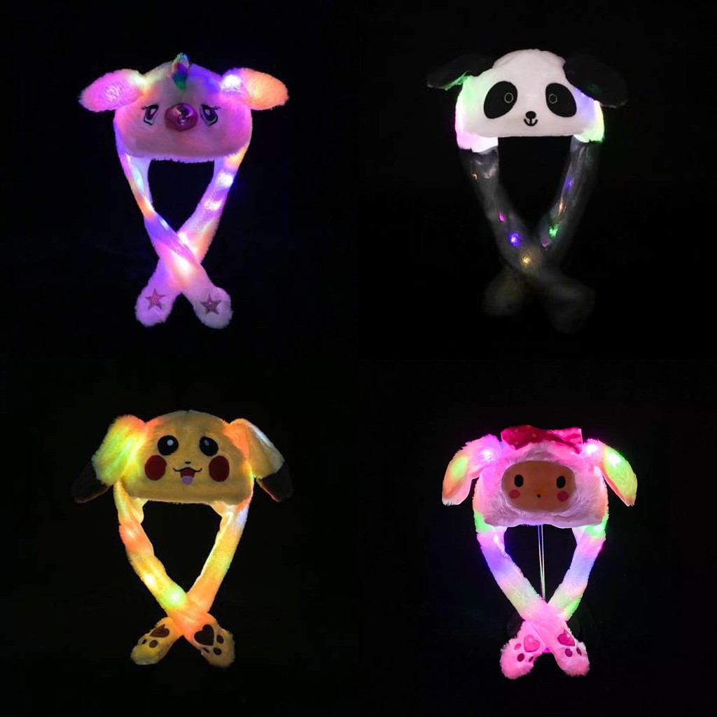 [READY STORK]BUNNY HAT DANCE LED TOPI  TELINGA BERGERAK MAGIC RABBIT KOREAN TIK TOK LED Z0202