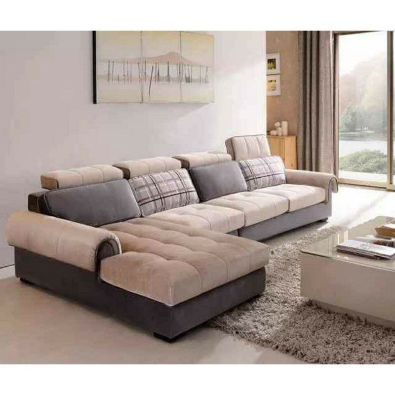 Sofa tamu keluarga Sofa tamu minimalis Sofa tamu Bludru halus sofa kursi tamu brown