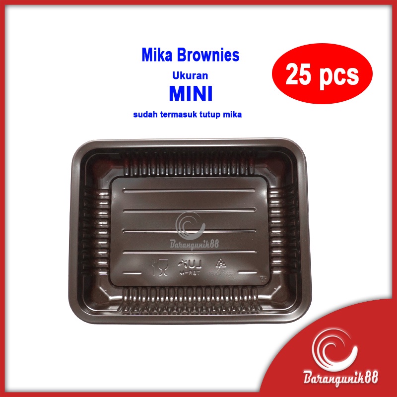 [25 pcs] Mika Brownies Mini Lux Food Grade High Quality Kotak Kue Sushi