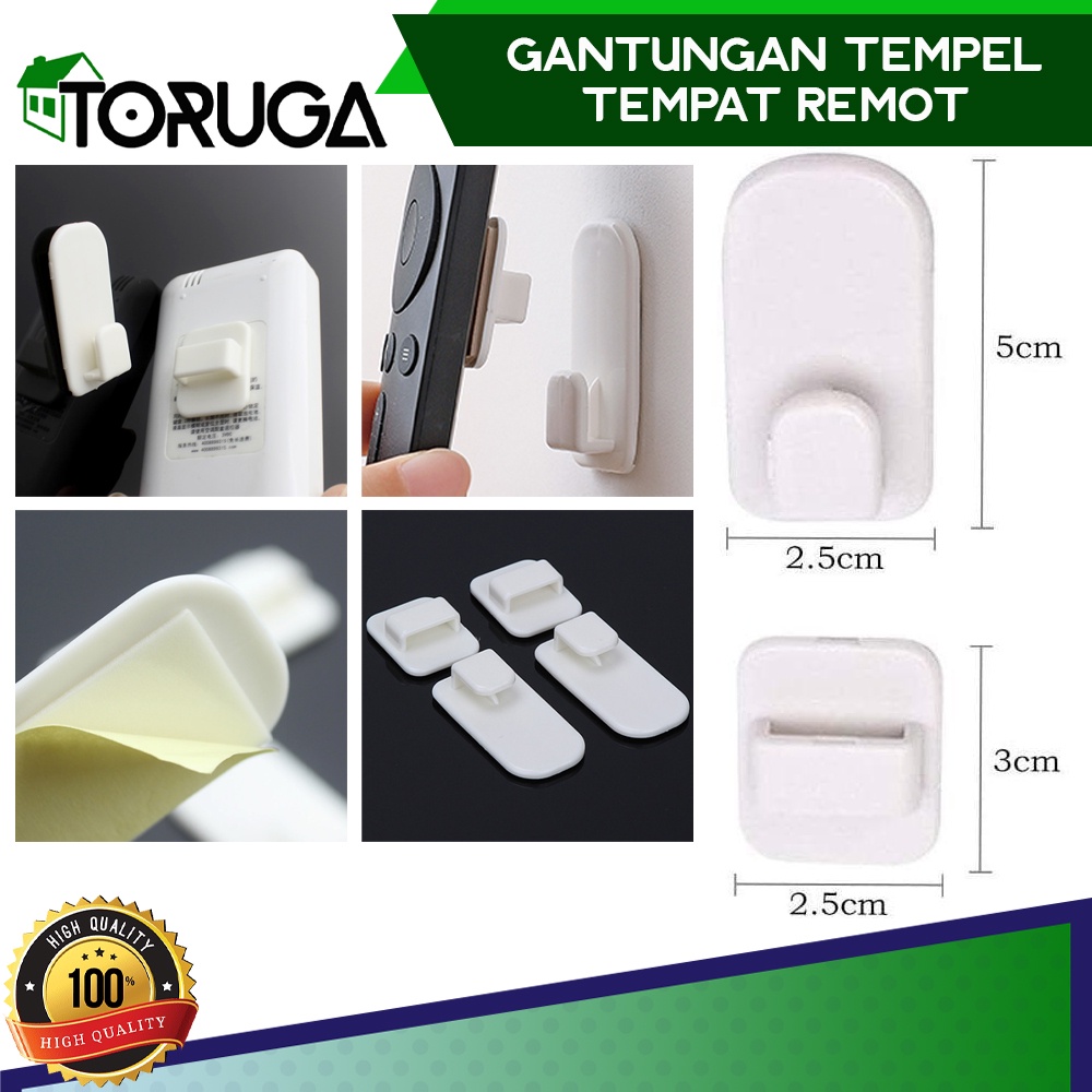 TEMPELAN HOOK REMOTE AC TEMPELAN GANTUNGAN DINDING SERBAGUNA ISI 2 SET