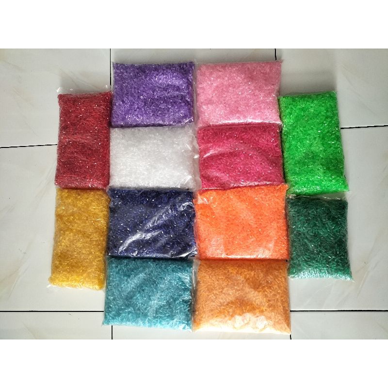 MANIK SEGI BENING 6*10 / MANIK PADI BAHAN KERAJINAN ISI 1 PON (450gr)