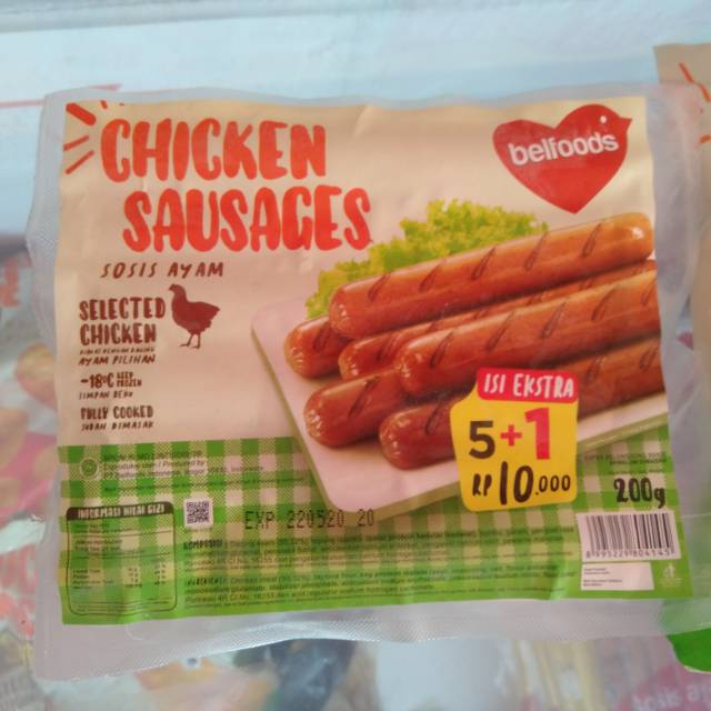 

Belfood chicken sausages 200gr