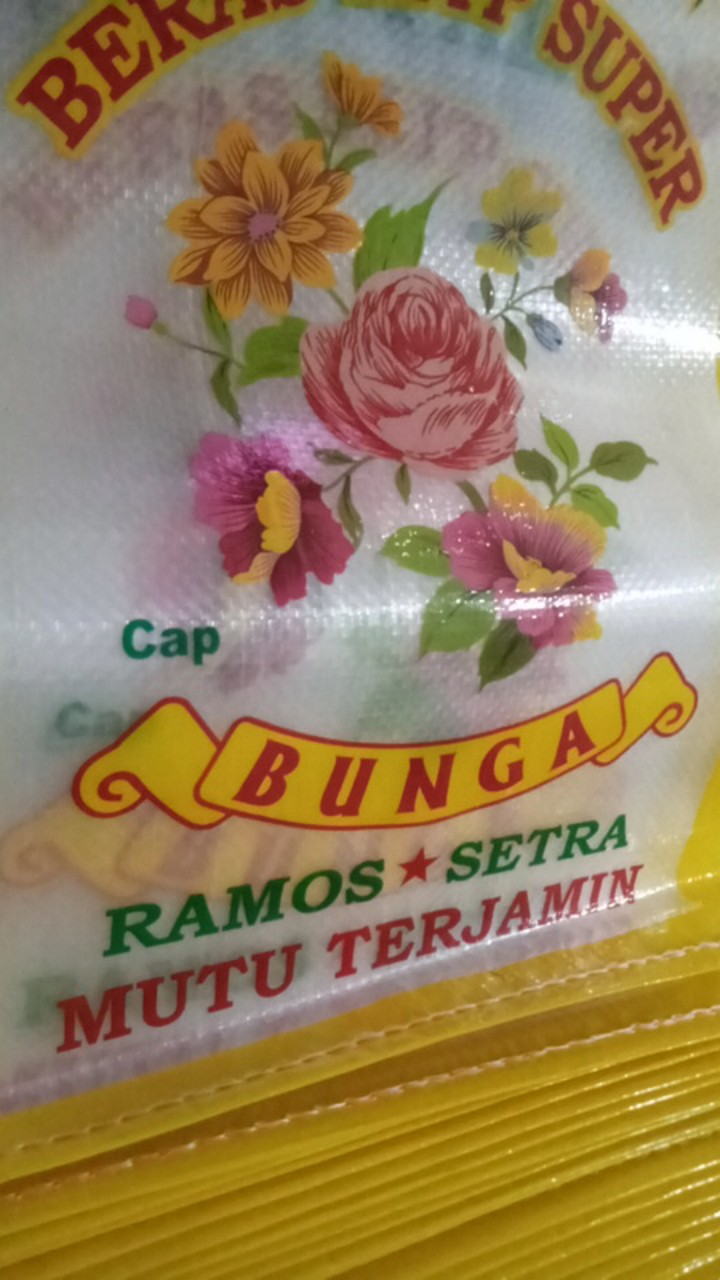 Karung Beras Laminasi 5kg Merek Bunga