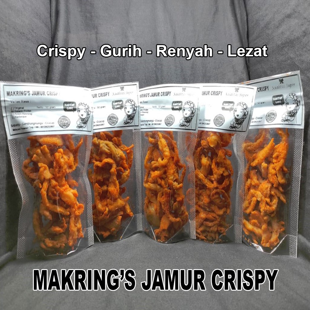 

Cemilan Sehat Nikmat Gurih Bikin Nagih Jamur Crispy Rasa Balado Pedas Manis Barbeque