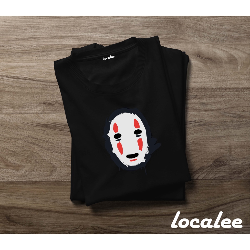 NO FACE BLACK TSHIRT-KAOS SABLON UNISEX NO FACE-NO FACE GHIBLI COLLECTION