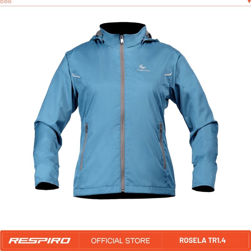 JAKET MOTOR WANITA RESPIRO TR-09 ROSELA ANTI ANGIN ORIGINAL HOODIE JAKET WINDPROOF