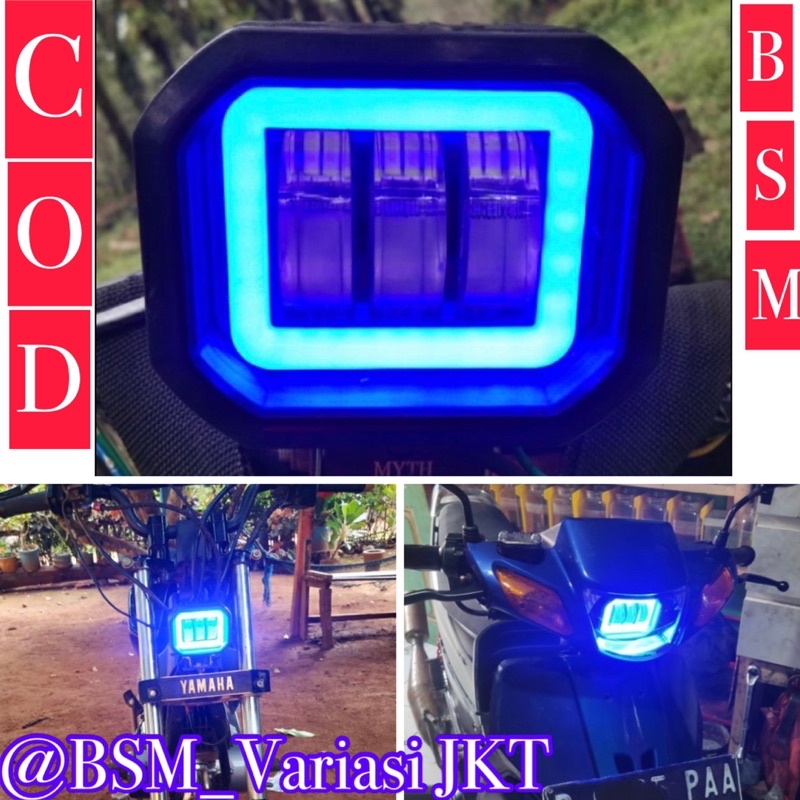 Lampu Tembak Sorot LED CWL 3 Mata Lensa 6D 30 watt cree angel Eye Square UNIVERSAL