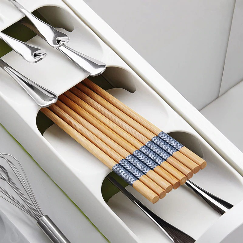 Hung Kai Rak Organizer Dapur Tempat Pisau Cutlery Knife Storage Box - PP23