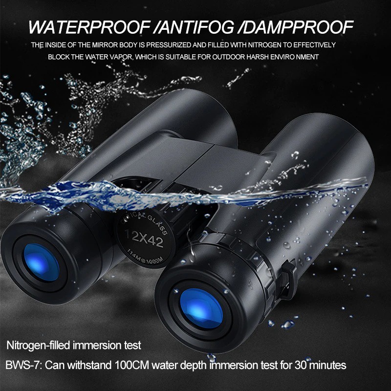 TEROPONG BERBURU HD 12X42 JARAKJAUH WATERPROOF / TEROPONG TELESKOP BERBURU BINOCULAR ZOOM 12X42 COMPACT