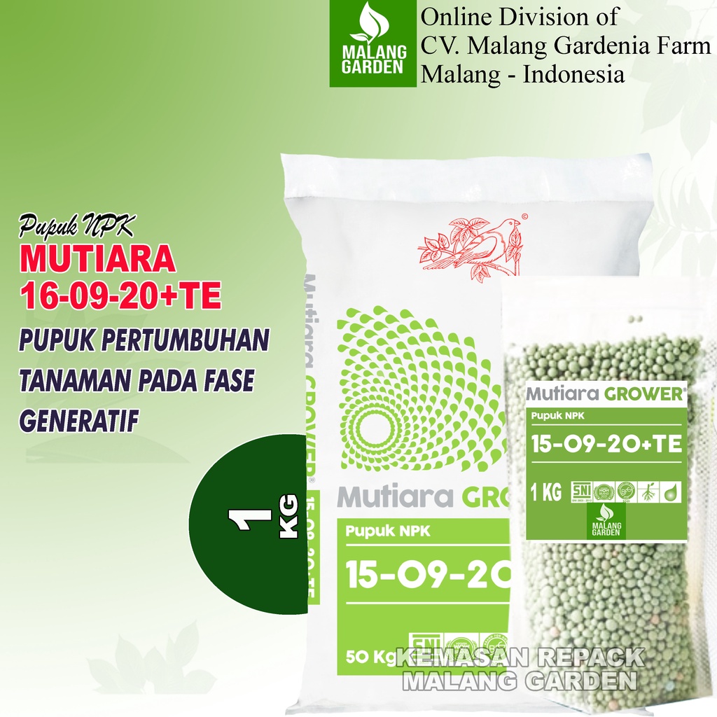 REPACK NPK Mutiara Grower 1 KG | Mutiara Grower 1 KG