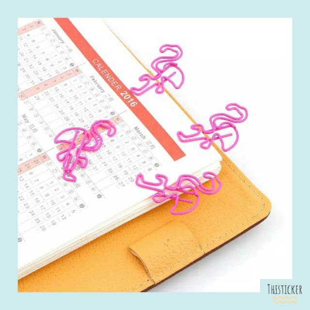 

[Thisticker] Paper Clip Flamingo