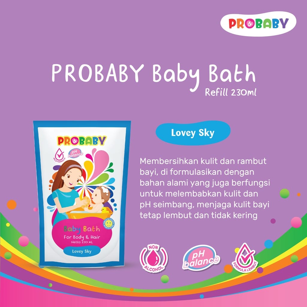 PROBABY Baby Bath Sammer Sweet Sunny Shine Lovely sky 200ml 230ml