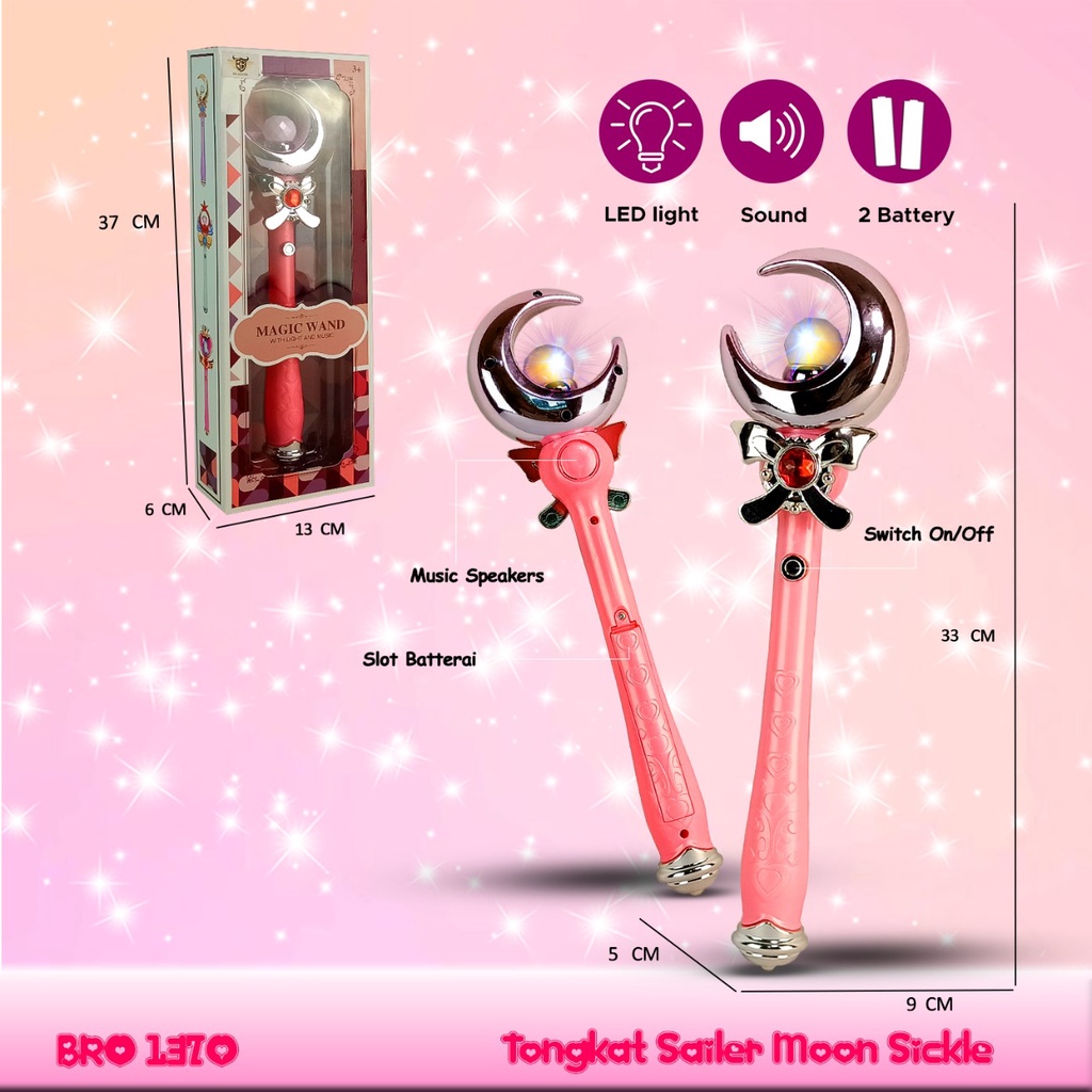 MURAH BRO1370 BRO1739 BRO1402 BRO1404 Mainan Anak Tongkat Sihir Peri Bidadari Musik Lampu Ajaib Magic Wand Princess Sailor Moon Fairy Stick