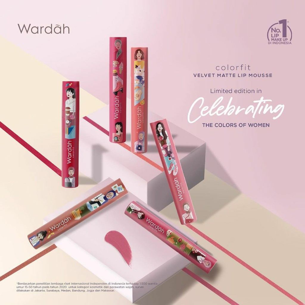 WARDAH Colorfit Velvet Matte Lip Mousse / Lipcream  by AILIN