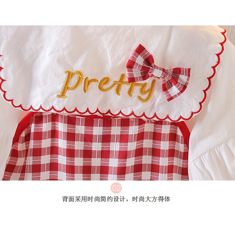 Baju Bayi Perempuan PRETTY Setelan Overall Kotak Kotak Kemeja Fashion Anak Bayi Korean Style Import