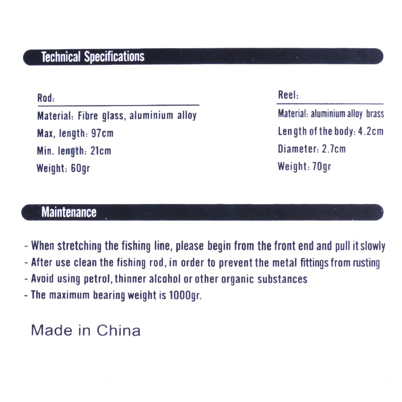 100cm Mini Pen Fishing Rod Tackle Pancing Alat Memancing Portabel Outdoor Joran Fishing Peralatan
