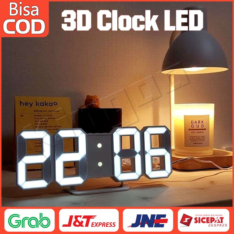 Jam Dinding Digital 3D Clock LED Meja Movistar