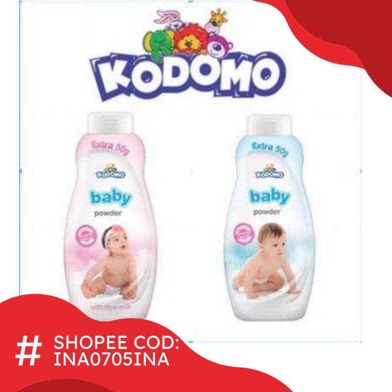 Bedak Kodomo Kecil 50gram / Bedak Cussons Kecil 50+25 gram