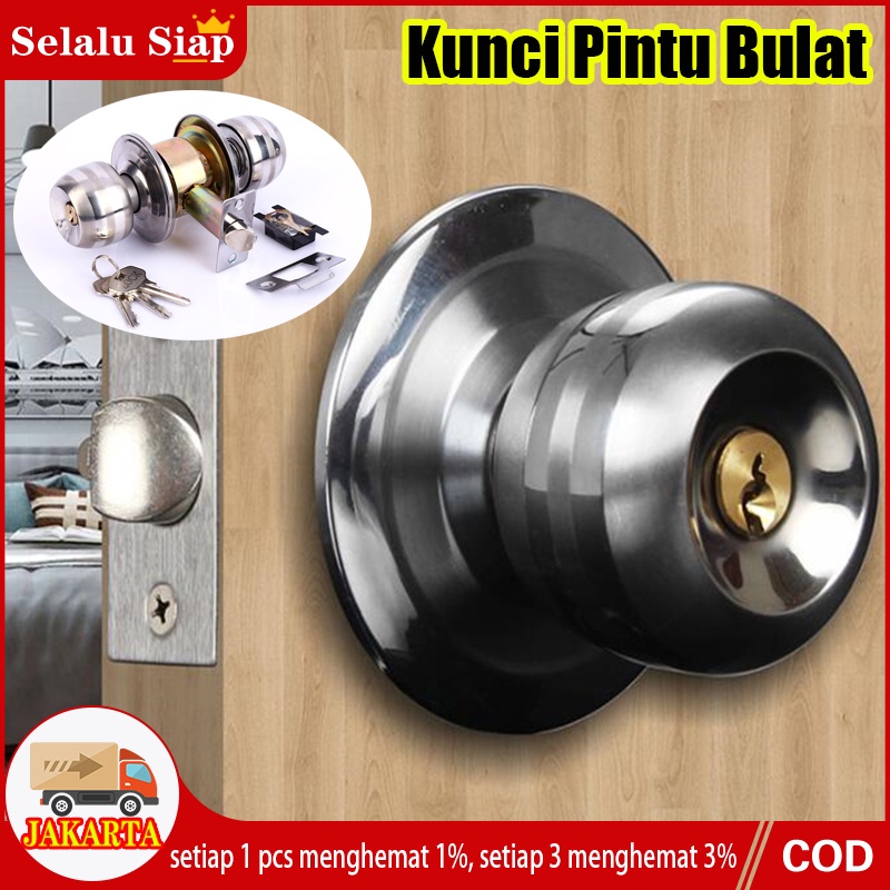 Kunci Bulat Kamar Mandi  Kunci Pintu Bulat Gagang Handle Pintu Kamar Mandi Wc Toilet Set