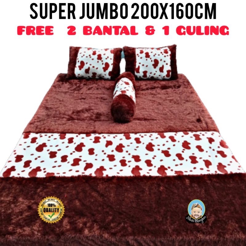 SUPER JUMBO 200X160cm  Tebal 4cm Surpet Bulu Rasfur By Mbah Blangkon