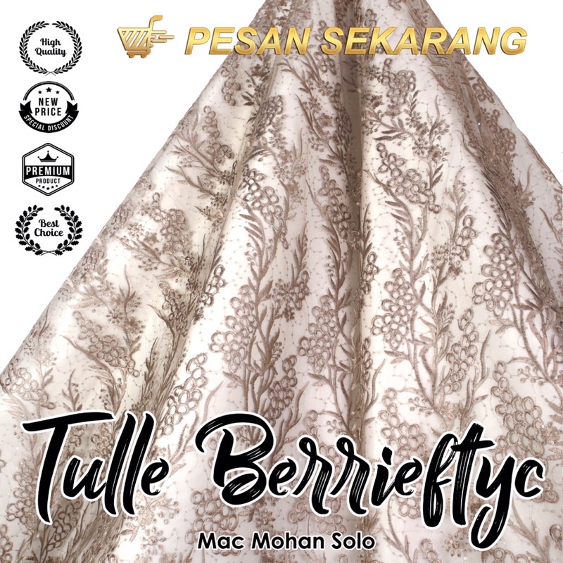 [NEW ARRIVAL] TULLE ETHNIC EMBRODERY TILE BORDIR  BY MAC MOH PER 0.5 M FOR WEDDING  KEBAYA