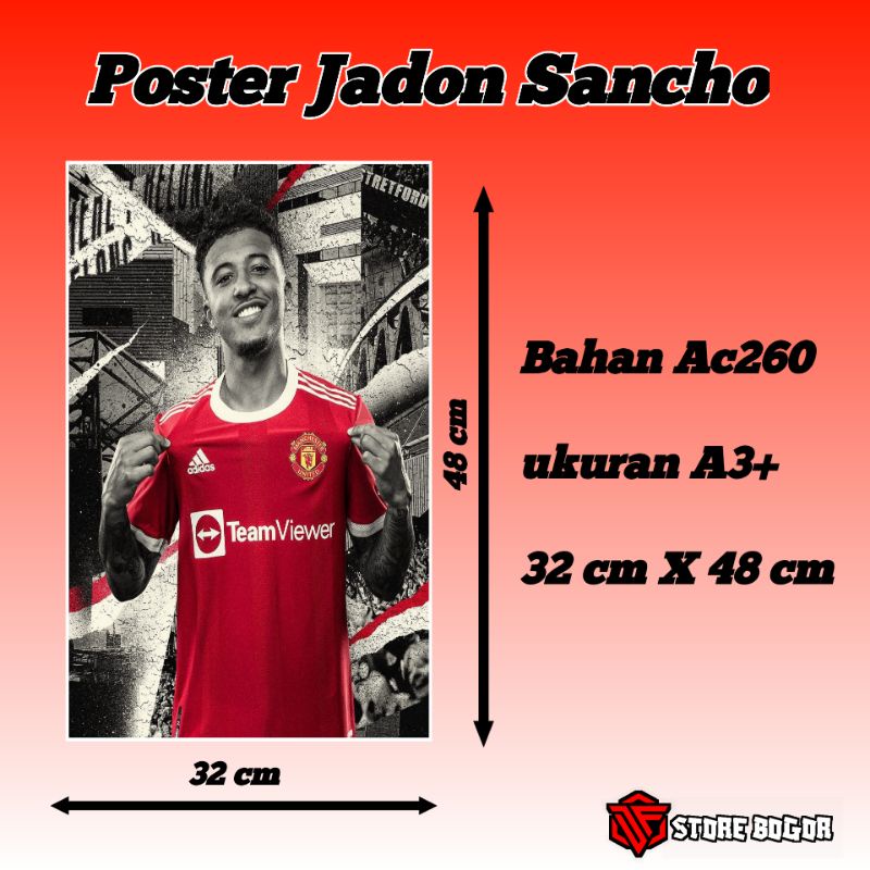 Poster Jadon Sancho Man United termurah