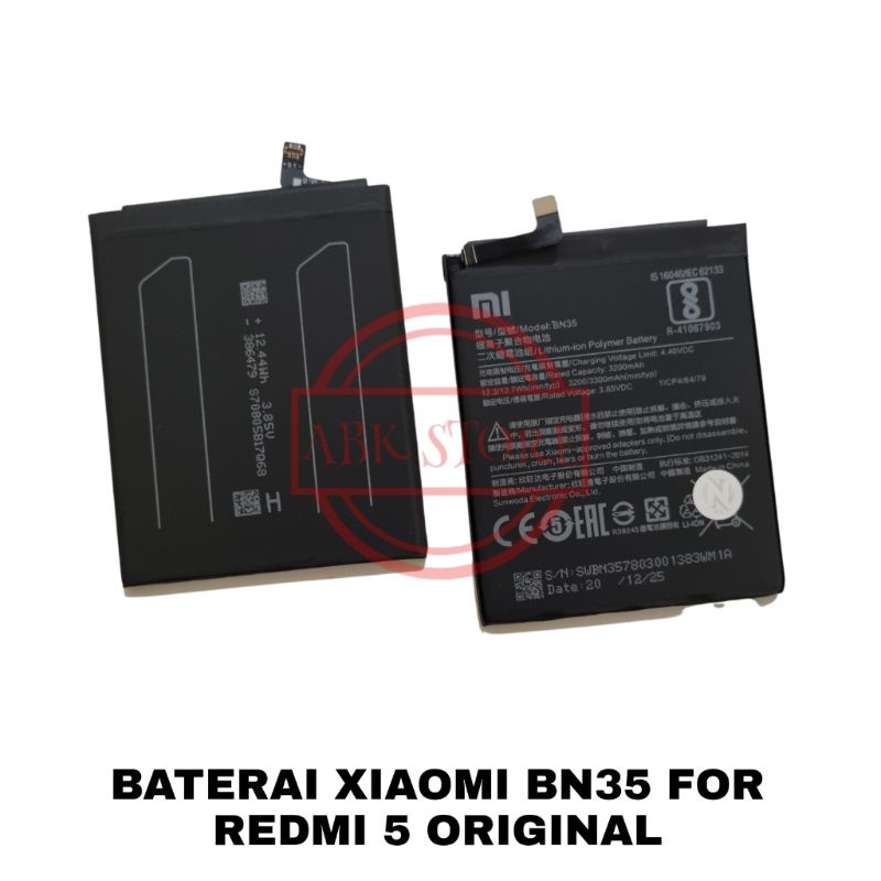 BATRE BATERAI BATTERY XIAOMI REDMI 5 BN35 ORIGINAL