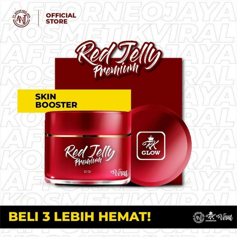RK RED JELLY PREMIUM RKGLOW KOSMETIK VIRAL FLEK JERAWAT AGEN RESMI ANJ SERUM BER ID CARD