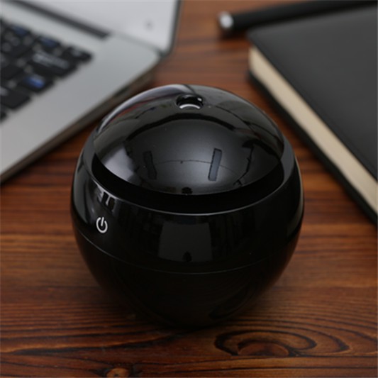 [TAFFWARE] Humidifier Aromatherapy Ultrasonic Pewangi Ruangan Air Diffuser Aroma Terapi Purifier Oil Nano Spray-Bulat Hitam