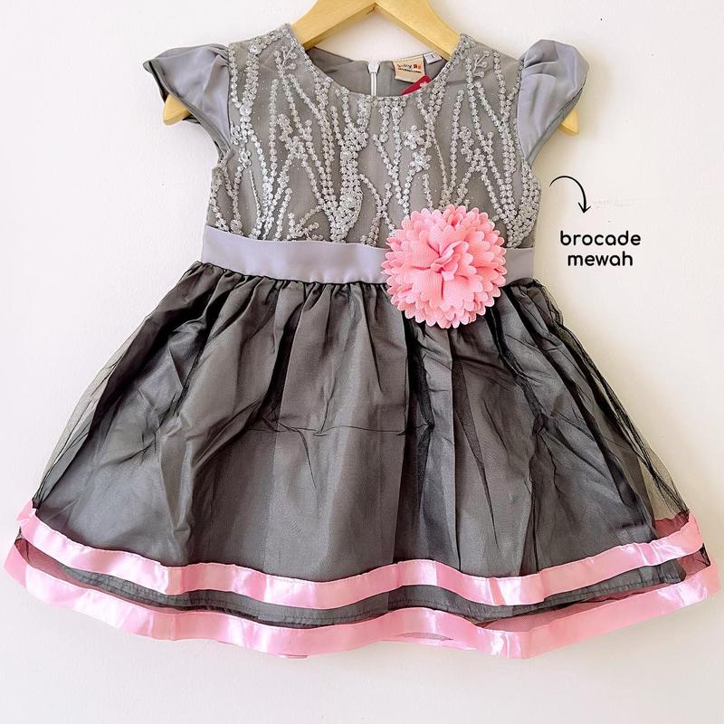 Dress Pesta Kondangan Ulang Tahun Mewah Lucu Bayi Anak Perempuan Cewek Terlaris Kode 17 Babeebabyshop