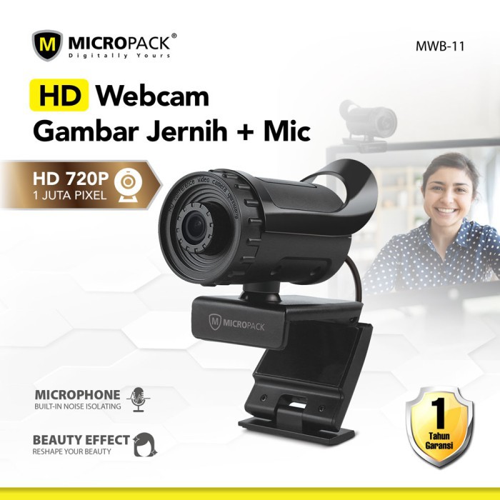 Micropack MWB-11 HD 720P WebCam Built in Mic with Beauty Effect for PC