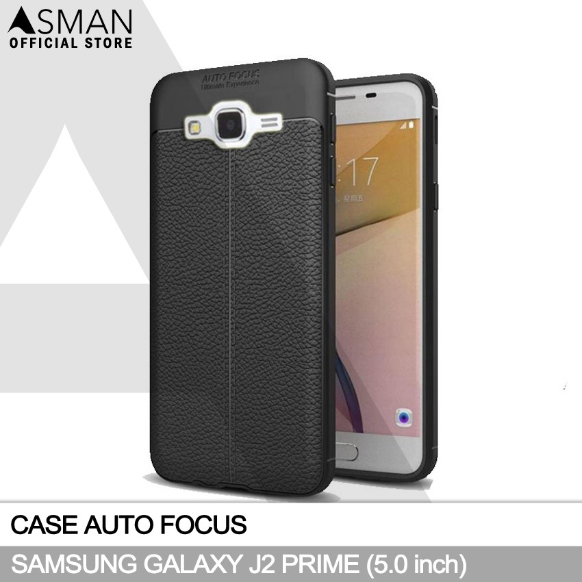 Auto Focus Samsung Galaxy J2 Prime (5.0") | Soft Case Leather Premium - Hitam