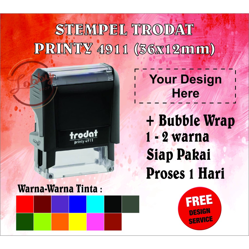 

Stempel Trodat 4911 Stempel nama Praktis Stempel warna