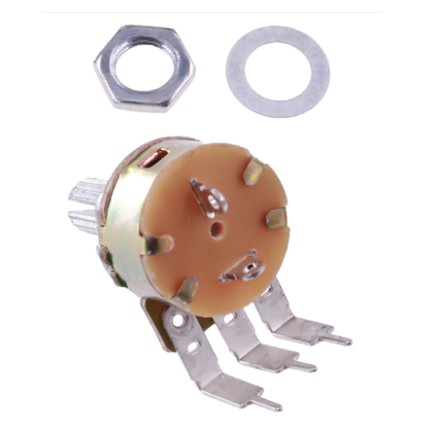 10 pcs Dengan Switching Potensiometer B5K B20K B500K B10K B50K B100K 3 pin