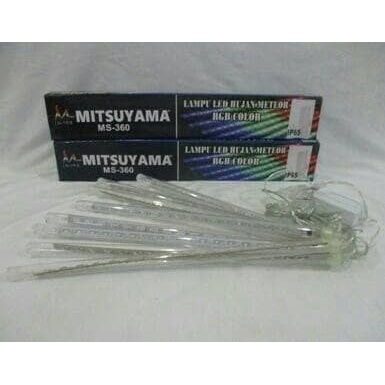 Barangunik2021-Lampu LED Hujan Meteor Dua Sisi RGB Warna Warni 30 cm Mitsuyama MS-360