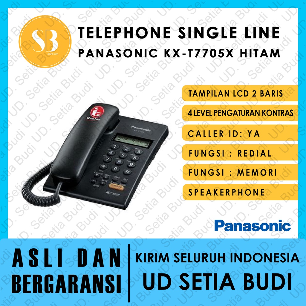 Telephone Single Line Panasonic 7705 KX-T7705X Asli